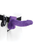 Fetish Fantasy Series 7" Vibrating Hollow Strap On Purple