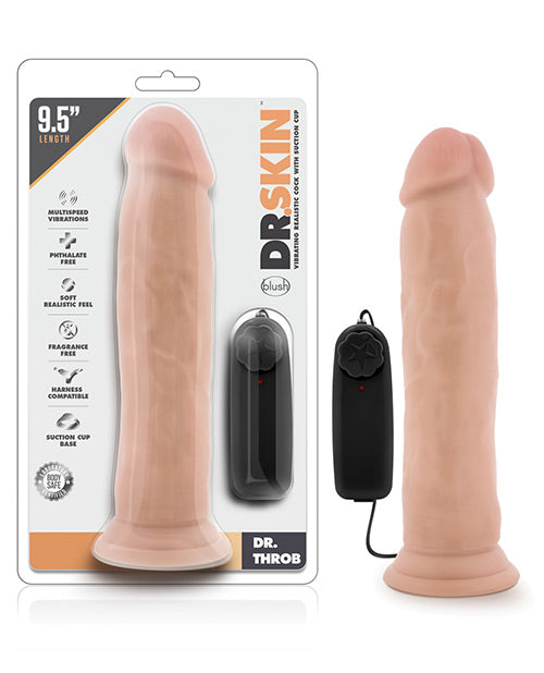 Dr. Throb 9.5" Vibrating Cock - Vanilla