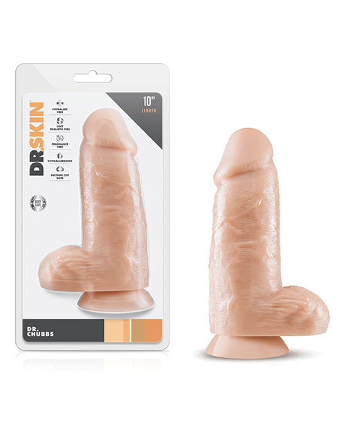 Dr. Chubbs Realistic Thick 10" Dildo - Flesh