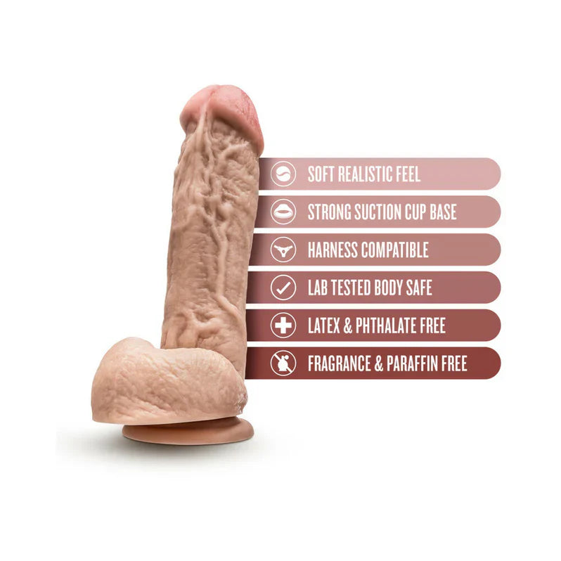 Hung Rider Trigger 8.5" Realistic Dildo - Flesh