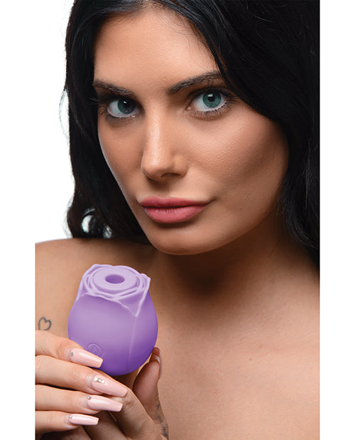Bloomgasm Wild Rose Clitoral Suction Vibe - Purple