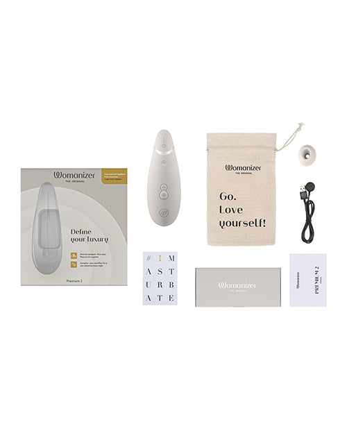 Womanizer Premium 2 Clit Sucker - Warm Gray