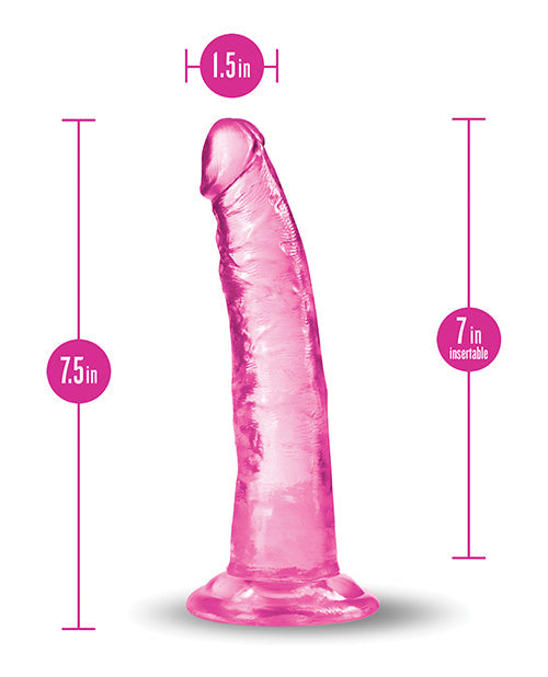 B Yours Plus 7.5" Lust n' Thrust Dildo Pink