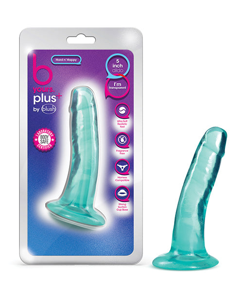 B Yours Plus 5.5" Hard n' Happy Dildo - Teal