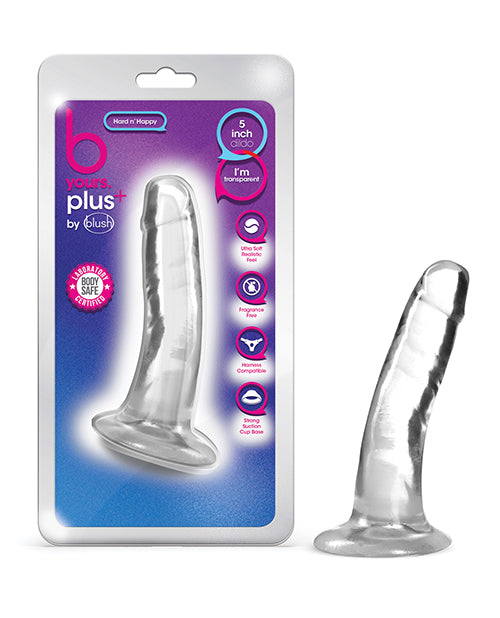 B Yours Plus 5.5" Hard n' Happy Dildo Clear
