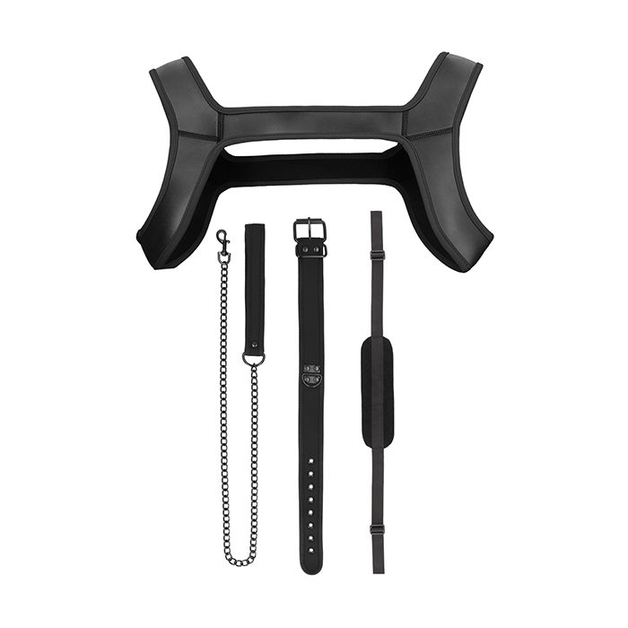Shots Ouch Puppy Play Complete Kit - L/XL Black