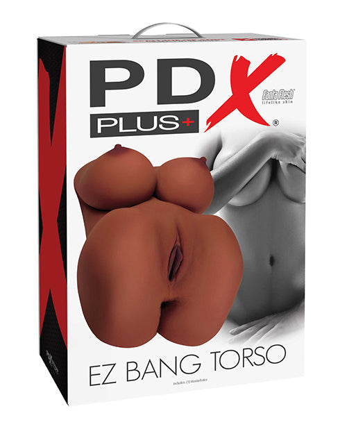 PDX Plus EZ Bang Torso Masturbator Brown