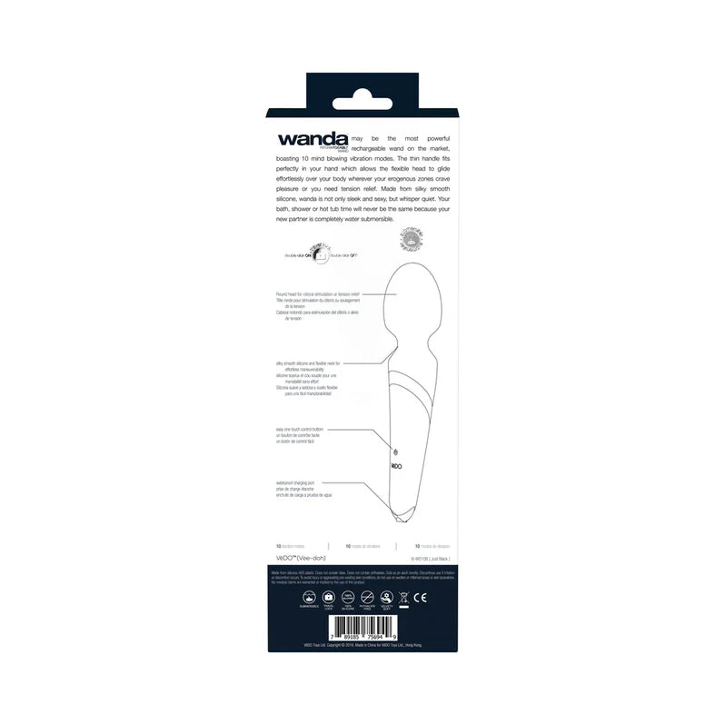 VeDO Wanda Rechargeable Wand Vibrator Just Black