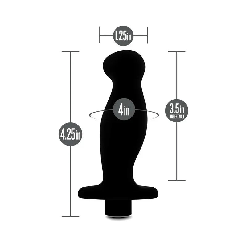 Anal Adventures Platinum Silicone Vibrating Prostate Massager 2