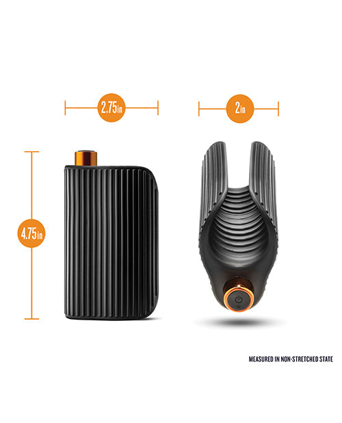 Blush M Elite Platinum Wrapt Vibrating Stroker - Black