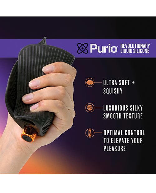 Blush M Elite Platinum Wrapt Vibrating Stroker - Black