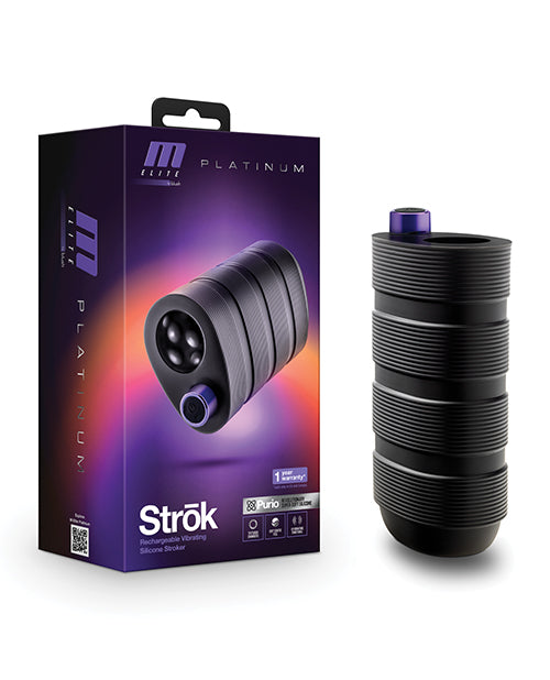 Blush M Elite Platinum Strōk Masturbator - Black