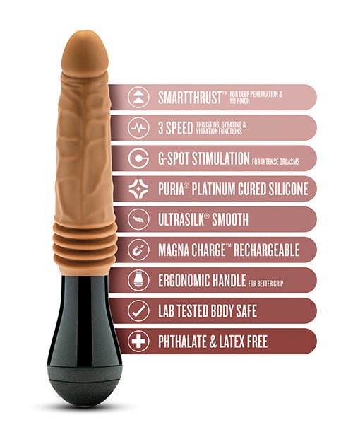 Dr. Arthur 10.5" Thrusting Gyrating Vibrating Dildo - Tan