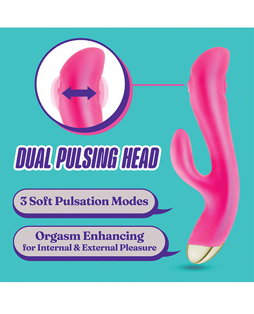 Blush Aria Pleasin' AF Rabbit Vibrator - Fuchsia