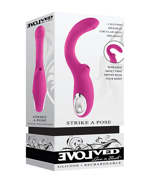 Strike A Pose Suction G-Spot Vibe - Pink