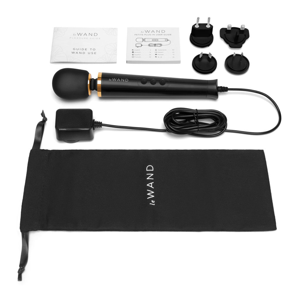 Le Wand Powerful Petite Plug-In Wand Vibrator - Black