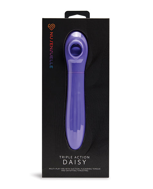 Nu Sensuelle Triple Action Daisy Suction Vibe - Ultra Violet
