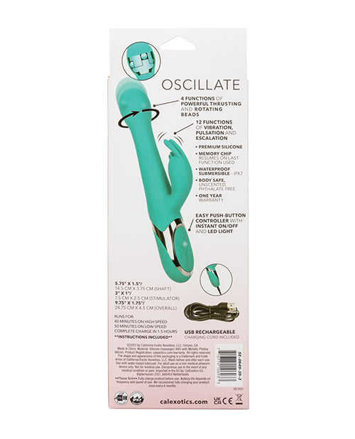 Enchanted Oscillate Rabbit Vibrator - Turquoise Blue