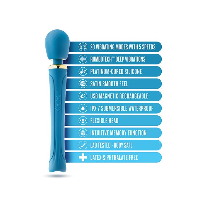 Blush Dianna Wand Massager - Teal