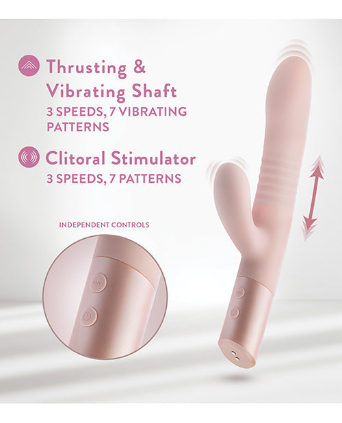 Blush Fraya Rechargeable Rabbit Vibrator Pink