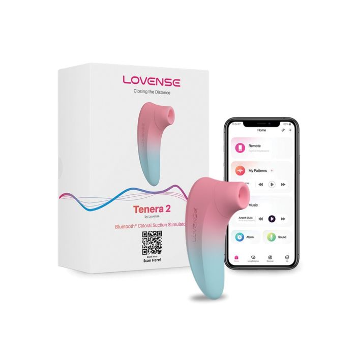 Lovense Tenera 2 Suction Vibrator - Pink/Blue