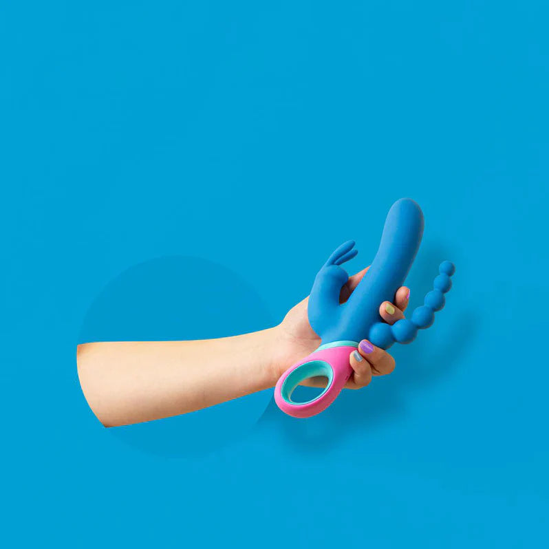PMV20 Vice Double Penetration Vibrator Blue