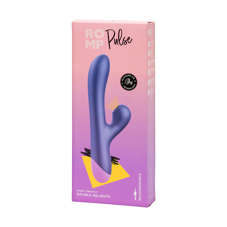 ROMP Pulse Air Pulse Rabbit Vibrator - Purple 3D