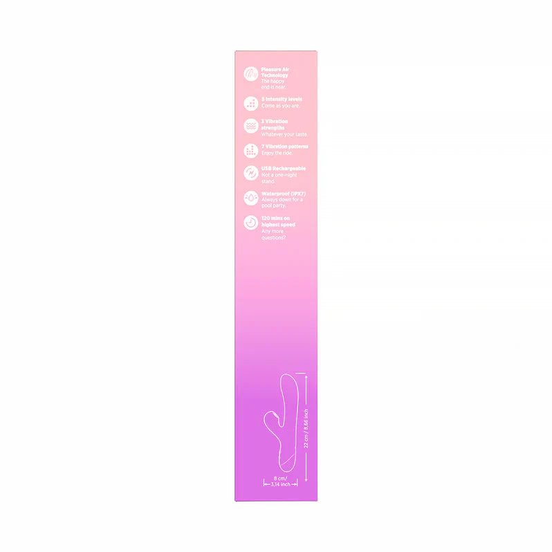 ROMP Pulse Air Pulse Rabbit Vibrator - Purple 3D