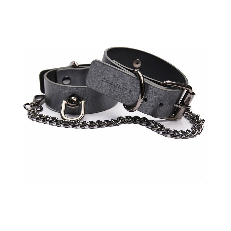 Coquette Pleasure Gunmetal Glam Wrist Cuffs