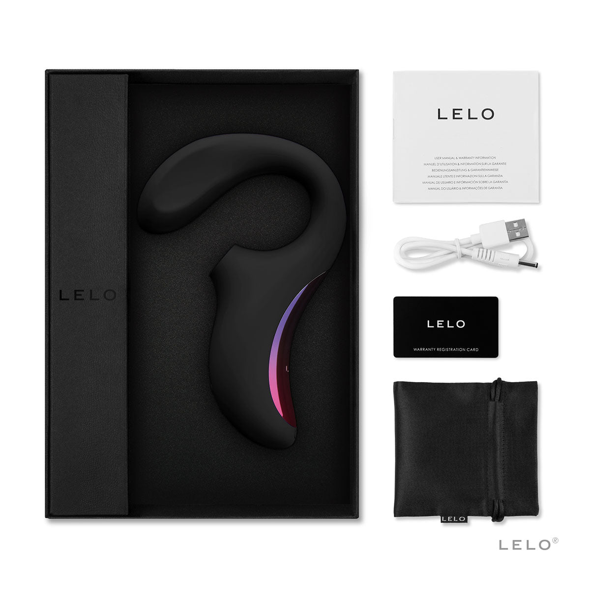 LELO Enigma Dual Sonic Massager - Black