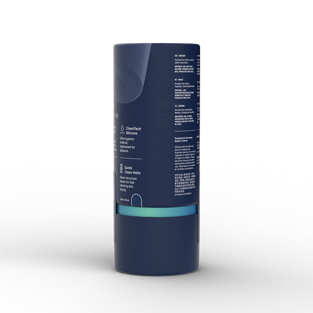 Arcwave Pow Silicone Stroker with Suction Control Blue