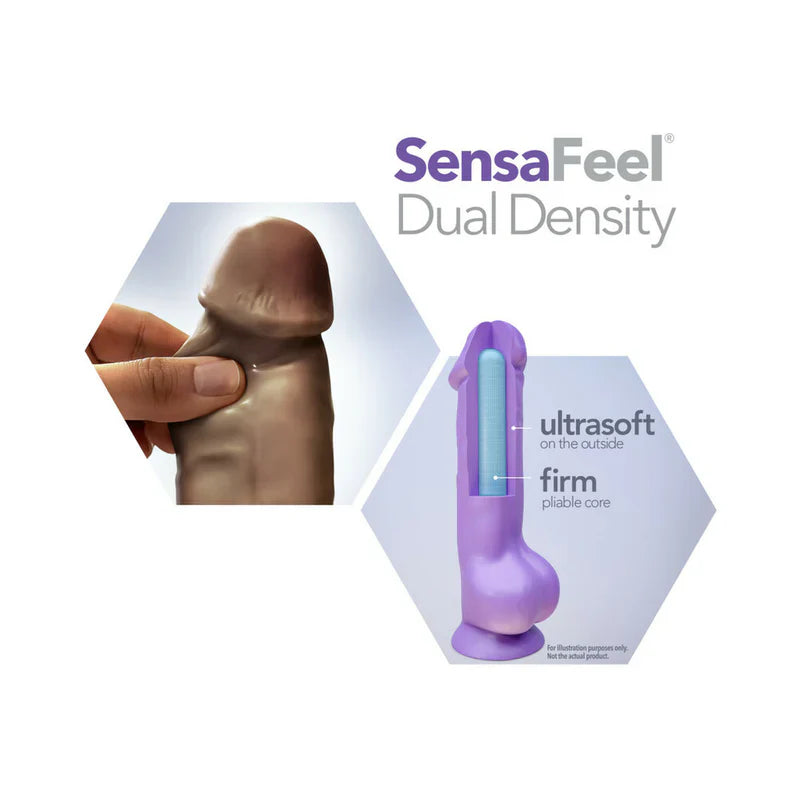Blush Au Naturel 10" Big Boy Dildo with Balls Brown