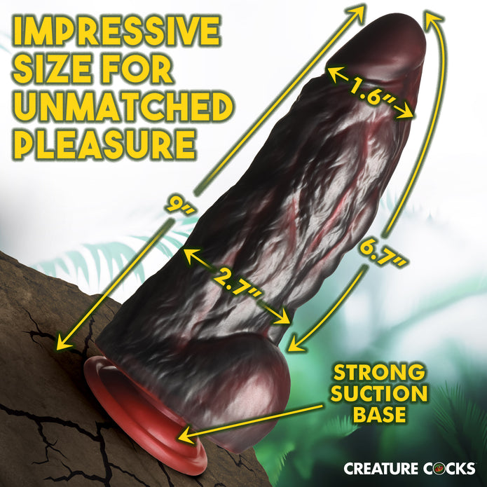 Creature Cocks King Kong Silicone Dildo - Red/Gray