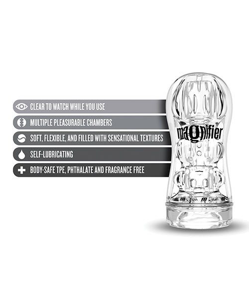 Soft And Wet Magnifier Self-Lubricating Stroker - Clear