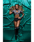Role Play Risque Referee Costume Black & White M/L