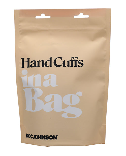 Doc Johnson Faux Leather Hand Cuffs In A Bag