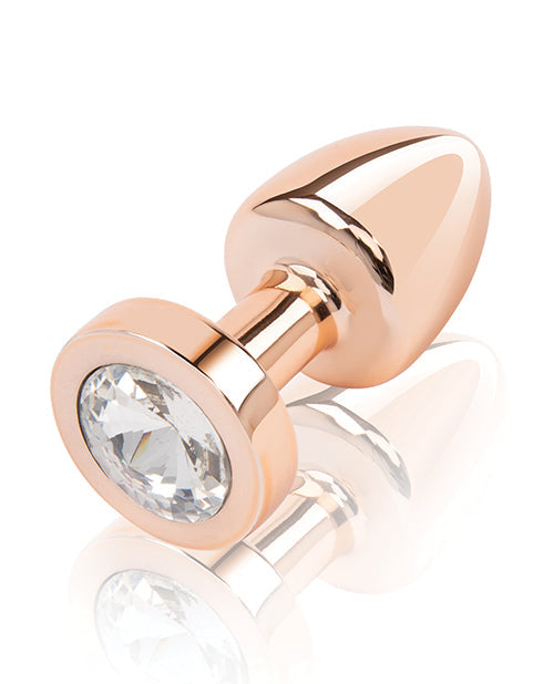 Gemsations 2" Beginners Bling Bling Metal Butt Plug Rose Gold