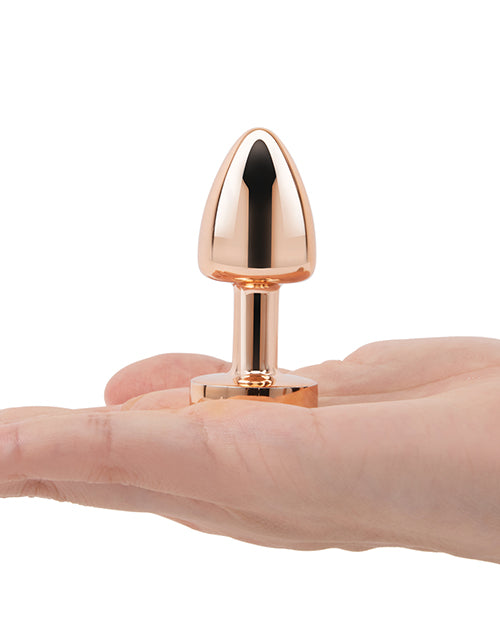 Gemsations 2" Beginners Bling Bling Metal Butt Plug Rose Gold