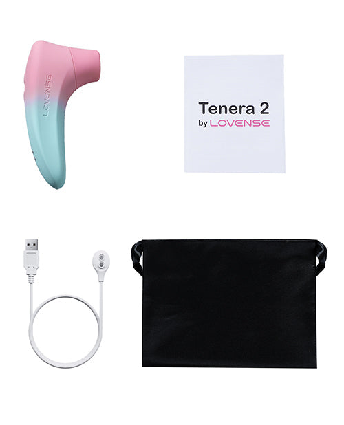 Lovense Tenera 2 Suction Vibrator - Pink/Blue