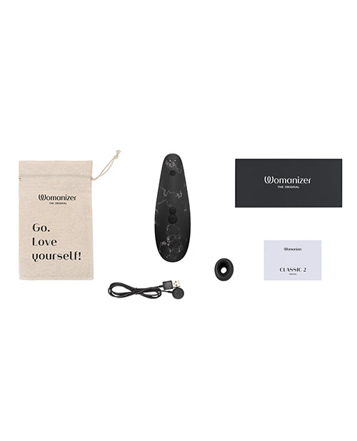 Womanizer x Marilyn Monroe Special Edition Classic 2 Clitoral Stimulator - Black Marble