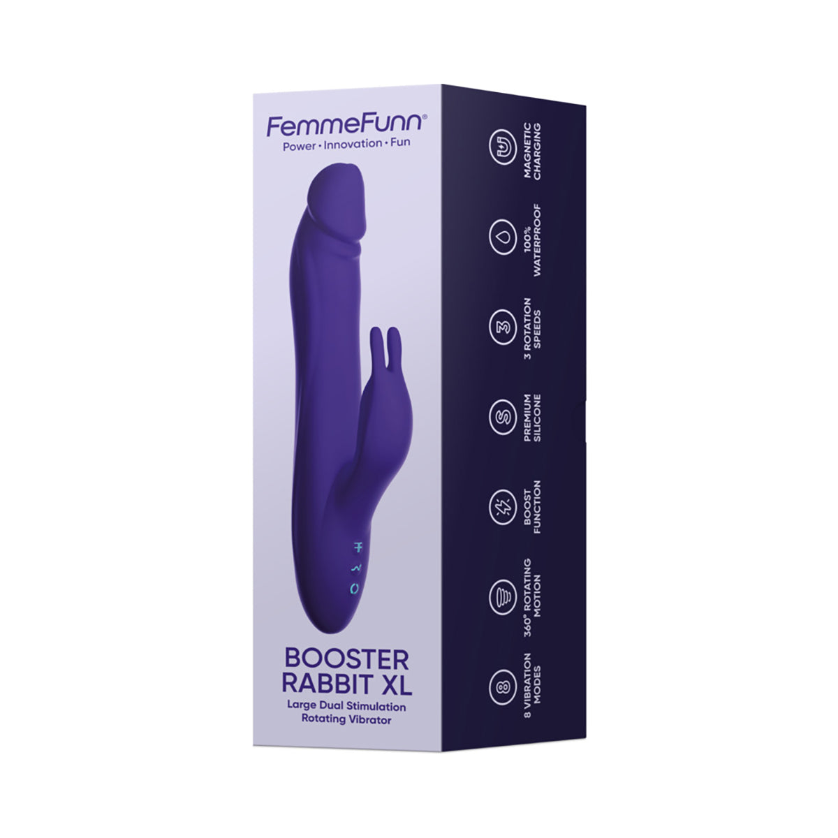 FemmeFunn Booster Rabbit Vibrator XL Dark Purple