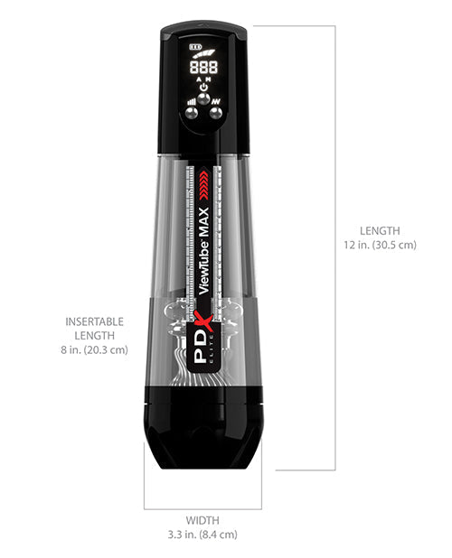 PDX Elite ViewTube MAX View Masturbator - Black