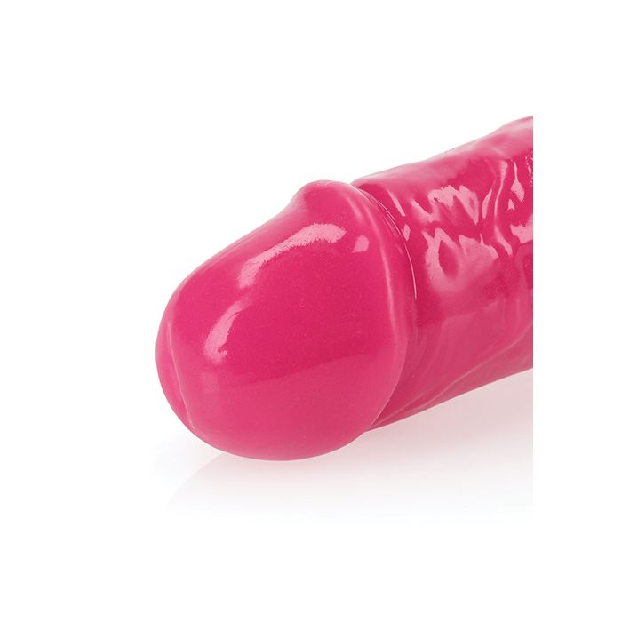 RealRock 12" Double Dong Glow in the Dark - Neon Pink
