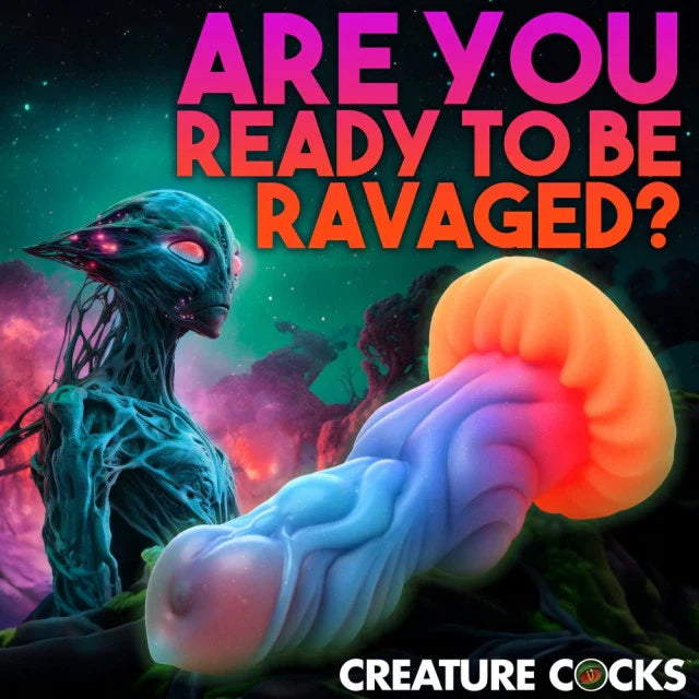 Creature Cocks Alien Invader Glow-in-the-Dark Alien Dildo