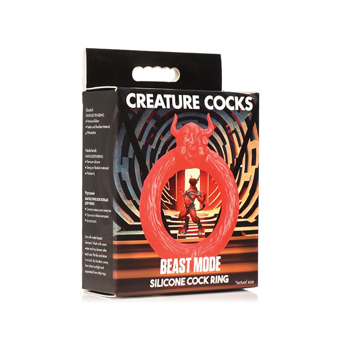 Creature Cocks Beast Mode Silicone Cock Ring - Red